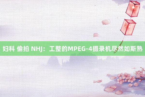 妇科 偷拍 NHJ：工整的MPEG-4摄录机尽然如斯熟